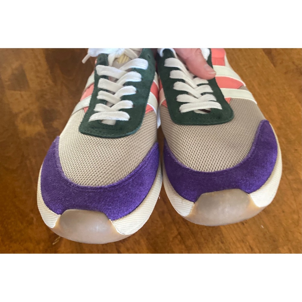 Gola Raven CLB516 Retro Sneakers Suede Wheat Coral Pink Royal Purple US 9 Box - Picture 7 of 15